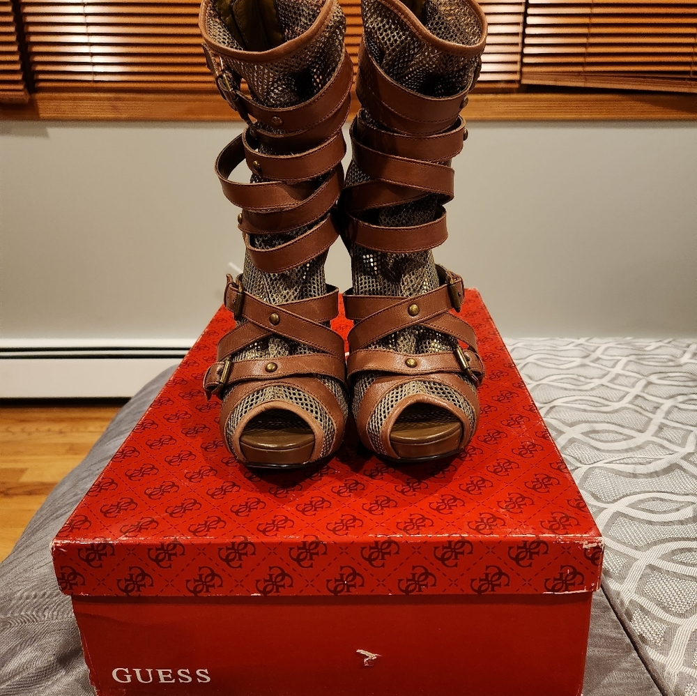 Guess platform booties 7.5